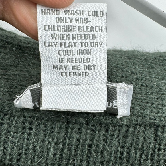 Soft Surroundings Rosette Longline Cardigan Alpaca Wool Green Size Large - Picture 6 of 6